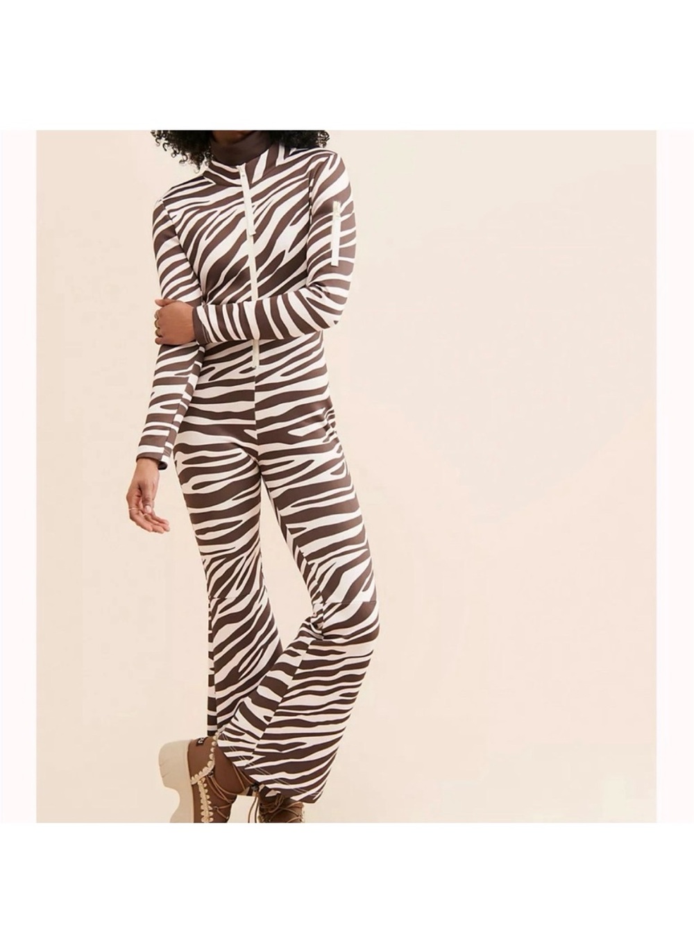 CYNTHIA ROWLEY Zebra Ski Suit Size M